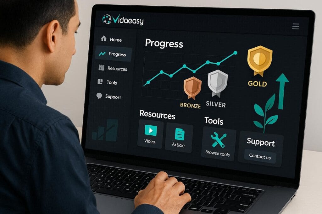 Ferramentas e materiais de apoio na Vidaeasy