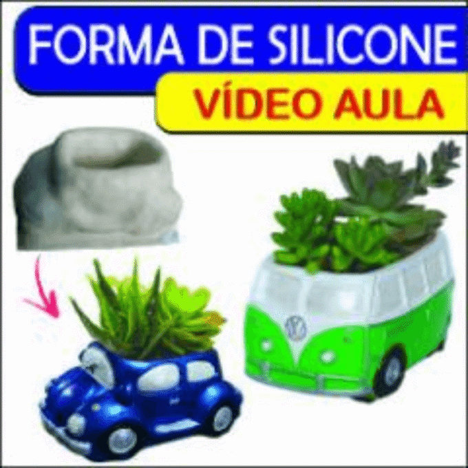 VASOS DE SUCULENTA E FORMAS DE SILICONE