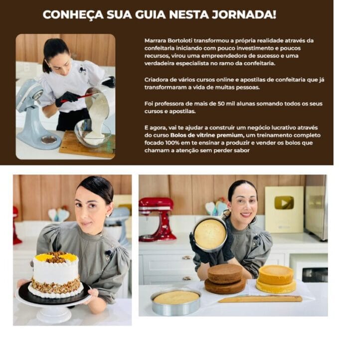 Curso Bolos de Vitrine Premium - Marrara Bortoloti