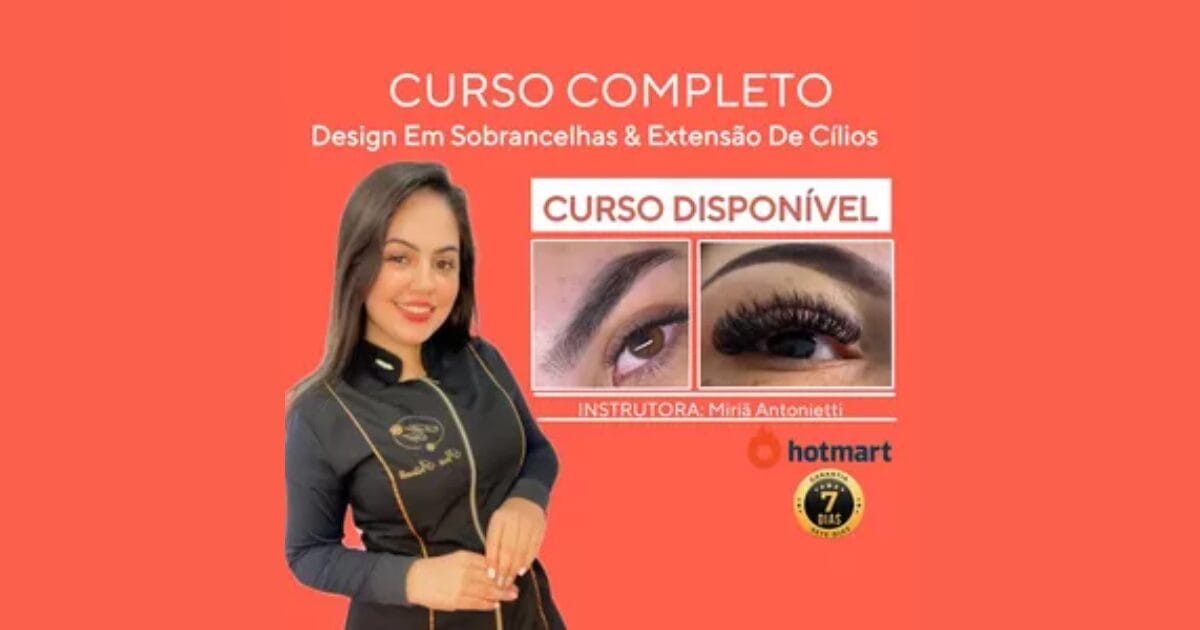 Review: Curso de Design de Sobrancelhas e Extensão de Cílios da Miriã Antonietti