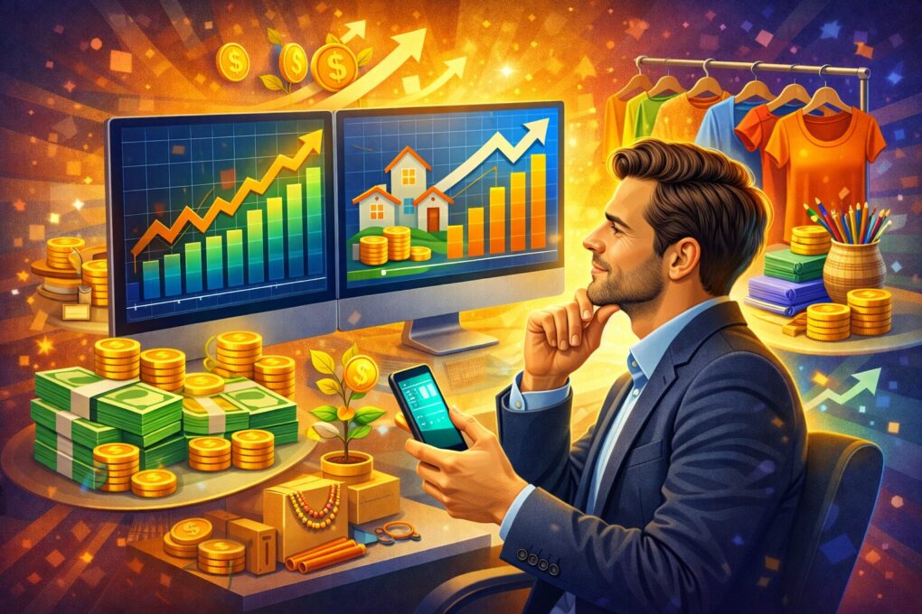 Fontes de Renda Extra Tradicionais: Investimentos e Vendas de Produtos Físicos