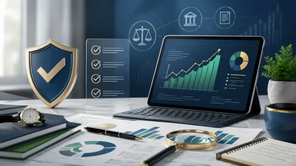 Análise de confiabilidade de site de educação financeira com checklist e gráficos