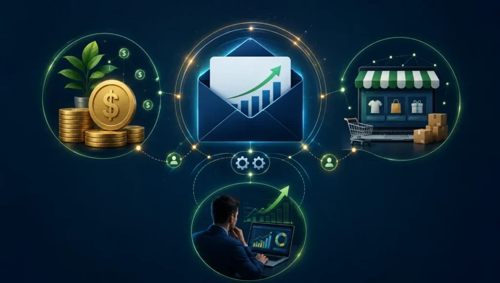 E-mail marketing conectado aos pilares renda extra empreendedorismo digital e desenvolvimento financeiro
