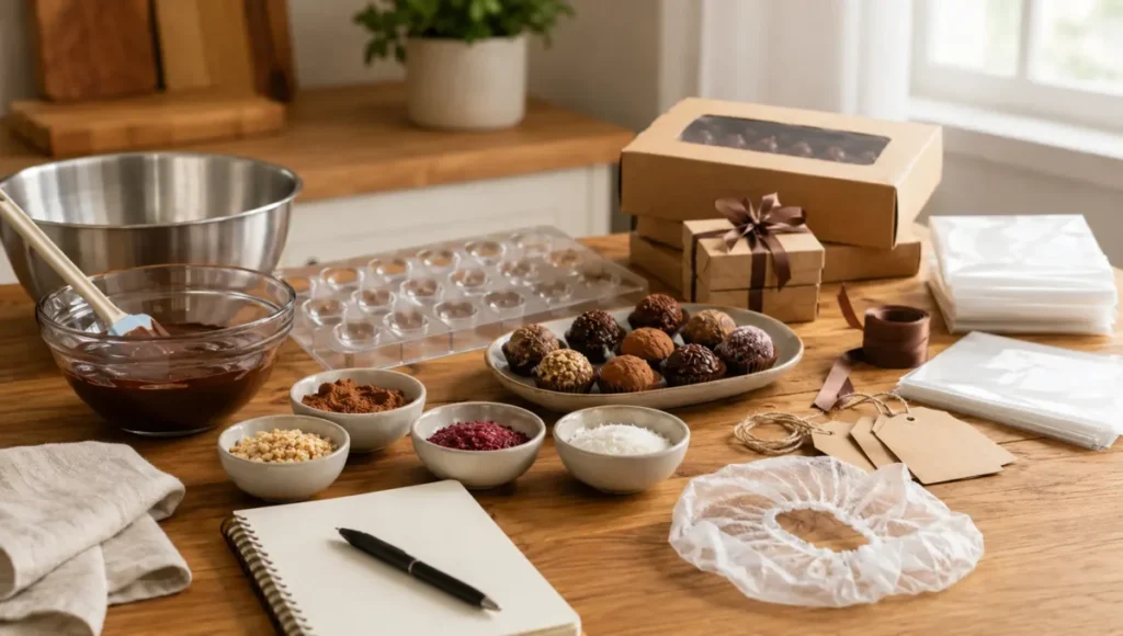 Itens básicos para começar a vender trufas