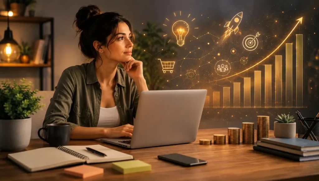 mentalidade financeira aplicada à renda extra e empreendedorismo digital