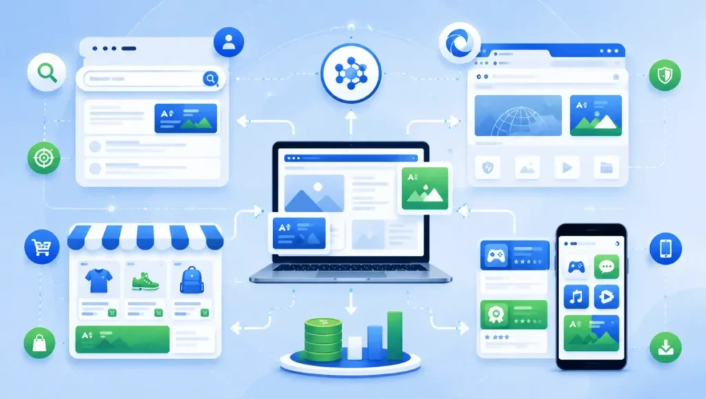 Google, Bing, DuckDuckGo, Brave, Amazon e Apple como ecossistemas de ads