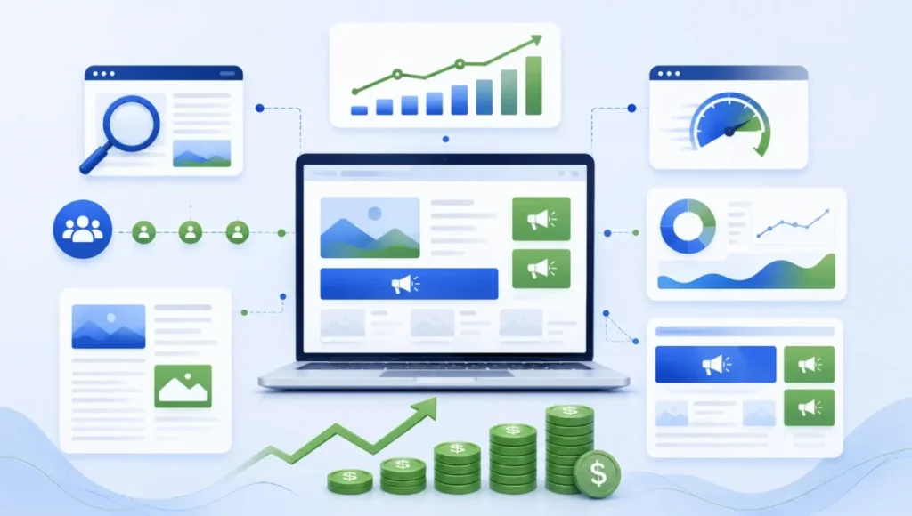 SEO, tráfego, conteúdo, velocidade e otimização