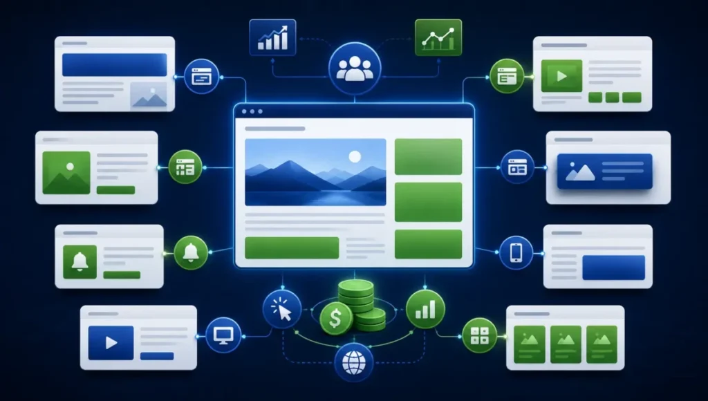 ecossistema de redes concorrentes e alternativas de monetização