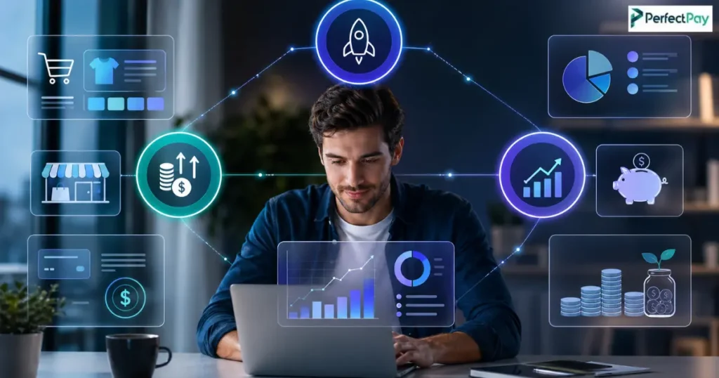 12. Como a PerfectPay se conecta com renda extra, empreendedorismo digital e desenvolvimento financeiro?