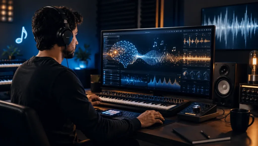 Inteligência artificial na criação e produção de música digital