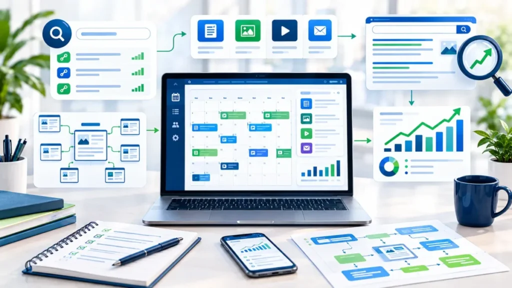 Planejamento de conteúdo com estratégia de SEO