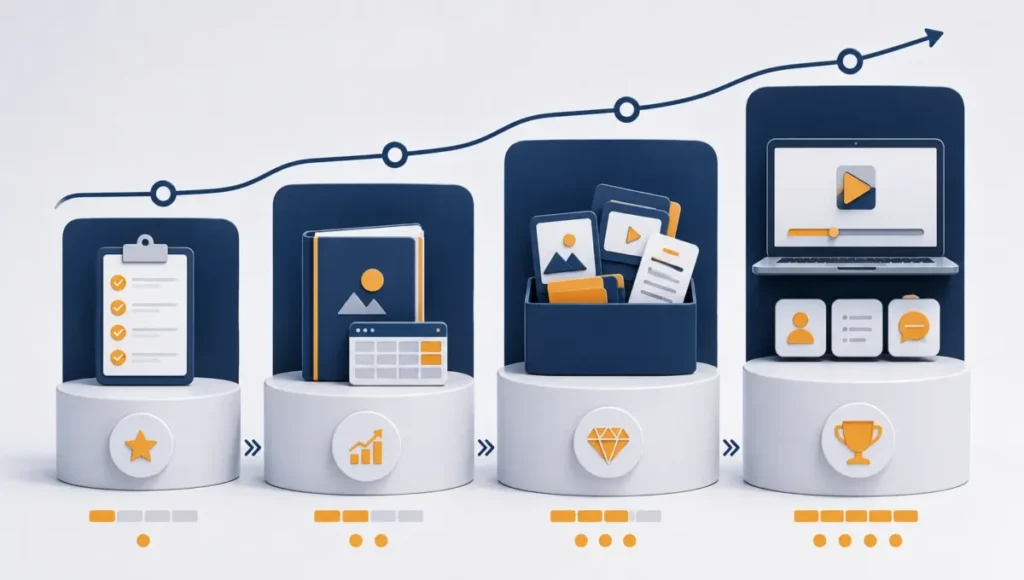 Ilustrar diferentes níveis de preço e tipos de oferta digital