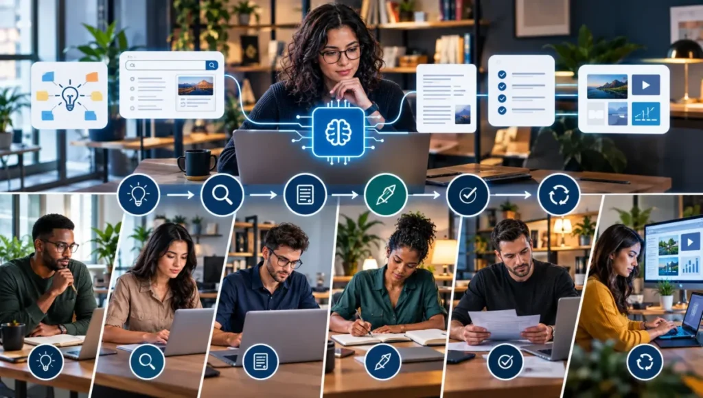 Inteligência artificial apoiando a produção de conteúdo