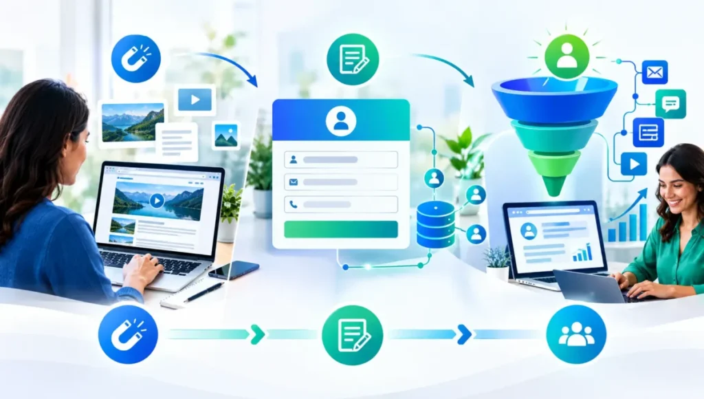 Processo de transformação de visitantes em leads através de uma isca digital