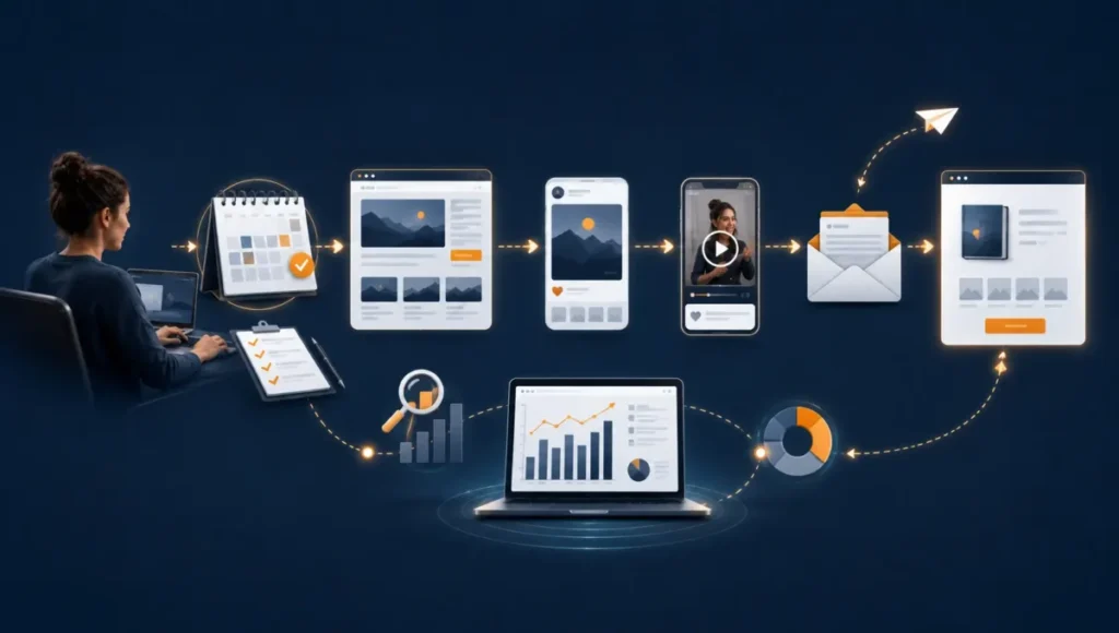 Plano de conteúdo orgânico para vender produtos digitais