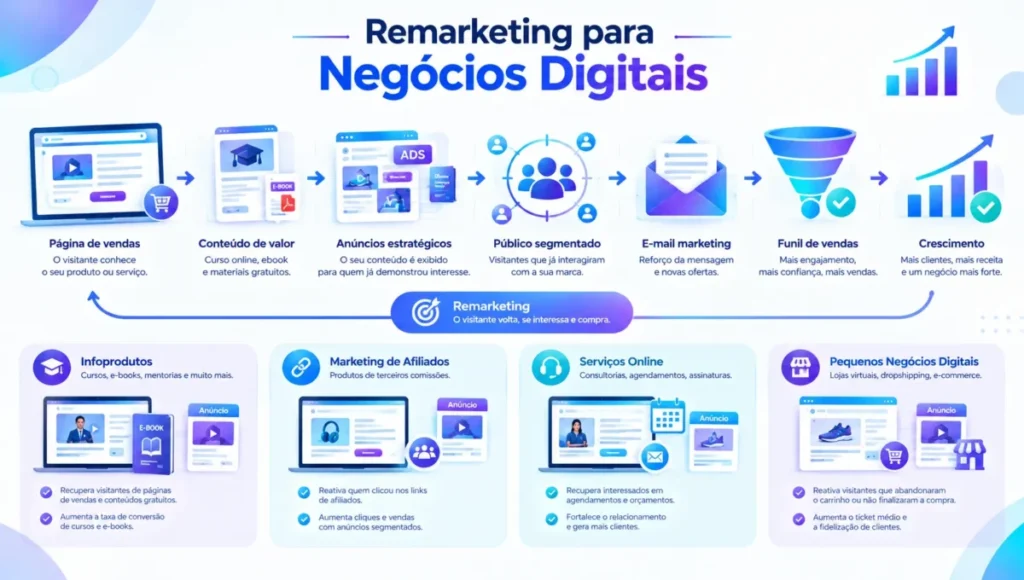 Aplicação do remarketing em negócios digitais para aumentar conversões e vendas online