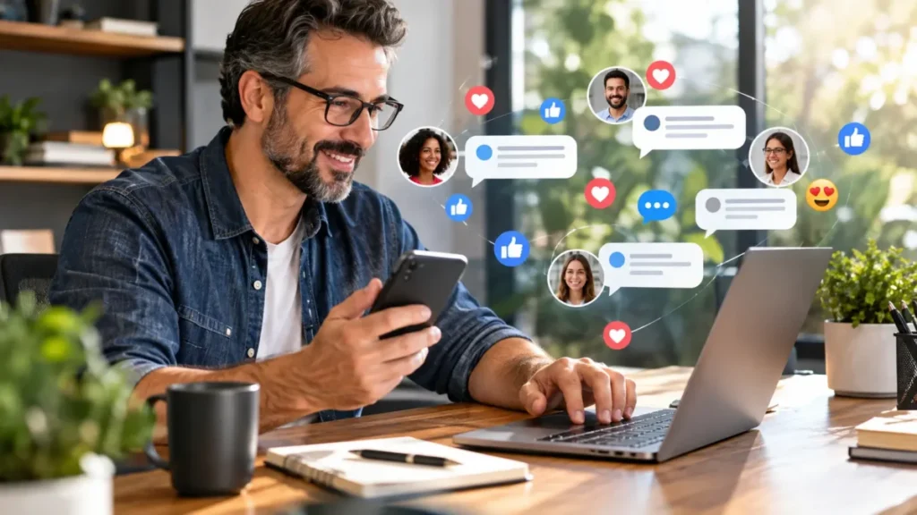 Engajamento entre empresa e audiência no Facebook