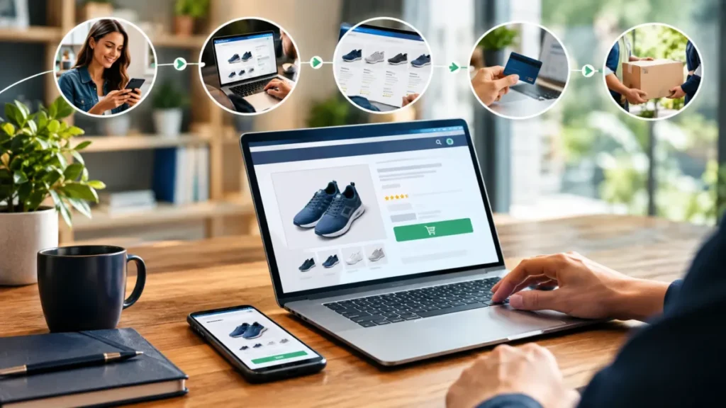 Jornada de compra do consumidor em uma loja virtual
