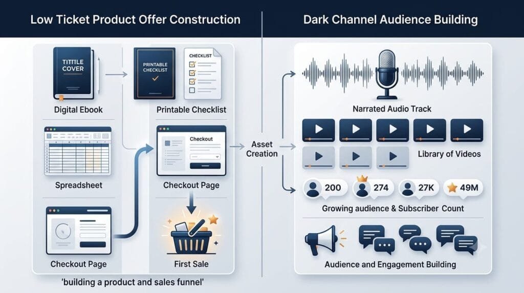 Diferença entre produto low ticket e canal dark