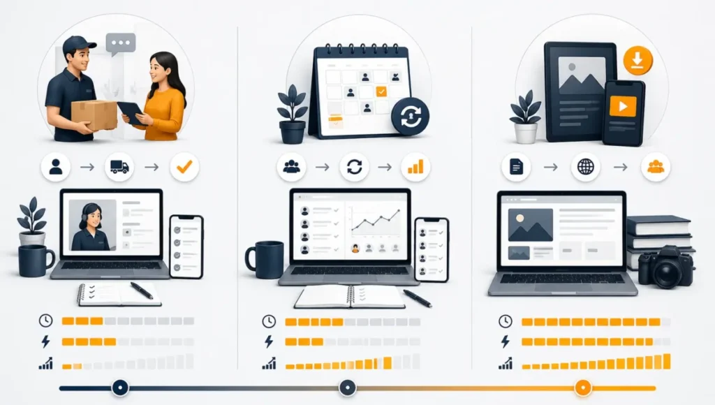 Comparação entre serviço renda recorrente e ativo digital