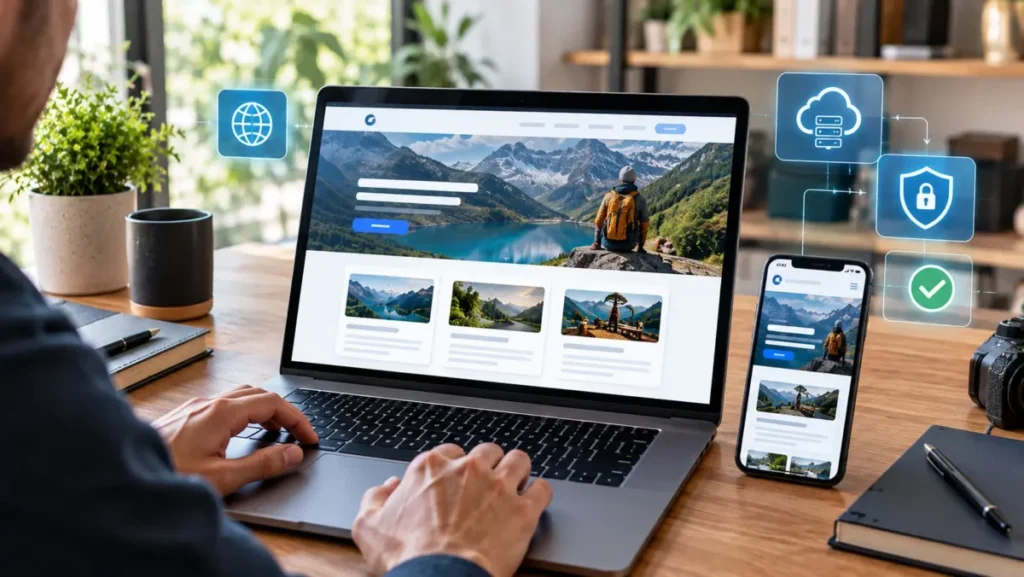 Site publicado e acessível com domínio e hospedagem